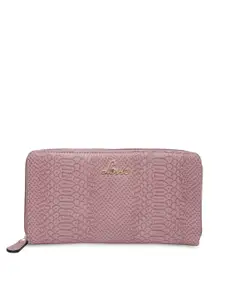 Lavie Women Pink Textured Zip Around Wallet