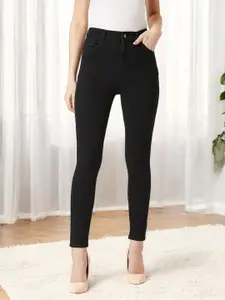 Miss Chase Women Black Skinny Fit High-Rise Clean Look Jeans