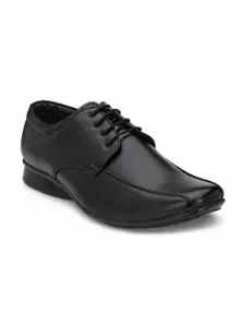 Azzaro Black Men Black Synthetic Leather Formal Derbys