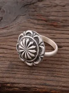 Silvermerc Designs Women Handcrafted 92.5 Sterling Silver Oxidised Ring