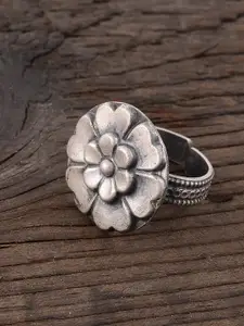 Silvermerc Designs Women Handcrafted 92.5 Sterling Silver Oxidised Ring