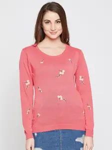 Marie Claire Women Coral Solid Pullover