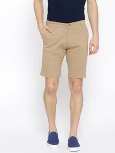 HIGHLANDER Men Beige Solid Regular Fit Chino Shorts