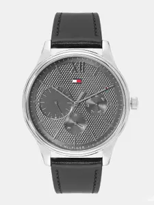 Tommy Hilfiger Men Charcoal Grey Textured Analogue Watch TH1791417