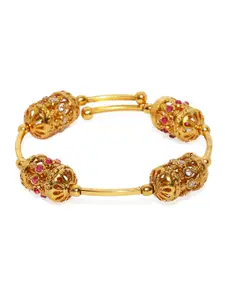 Zaveri Pearls Women Gold-Toned Kada Bracelet