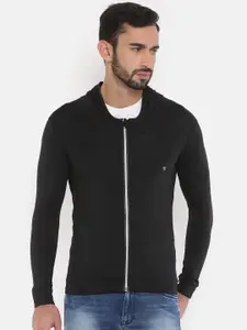The Indian Garage Co Men Black Solid Sporty Jacket
