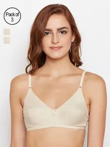 Bodycare Beige Solid Non-Wired Non Padded Everyday Bra E5508SSS