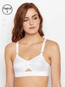 Bodycare White Solid Non-Wired Non Padded Everyday Bra