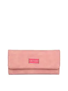 Caprese Women Pink Solid Two Fold Wallet