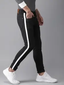 Campus Sutra Men Black Slim Fit Mid-Rise Clean Look Stretchable Jeans