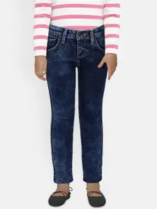 Pepe Jeans Girls Blue Mid-Rise Clean Look Stretchable Jeans