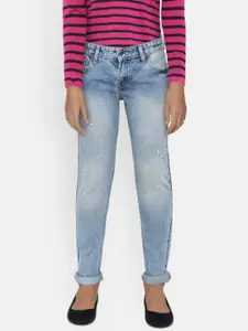 Pepe Jeans Girls Blue Skinny Fit Low-Rise Low Distress Jeans