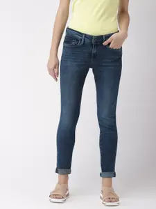 Levis Women Blue Skinny Fit Mid-Rise Clean Look Stretchable Jeans 711