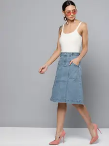 Chemistry Blue Denim A-Line Skirt