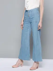 Chemistry Women Blue Flared Fit Mid-Rise Clean Look Stretchable Jeans