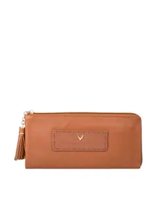 Hidesign Women Tan Brown Solid Zip Around Wallet