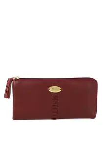 Hidesign Women Leather Red Solid Zip Around Wallet