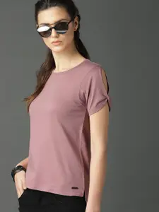 Roadster Mauve High-Low Pure Cotton Top