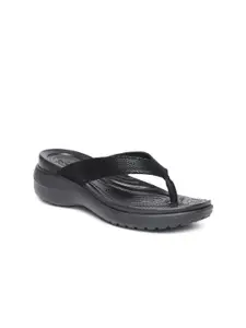 Crocs Women Black Solid Comfort Heels