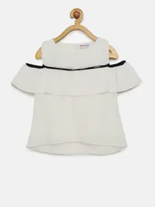 Peppermint Girls Off-White Solid Top