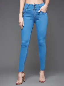 Miss Chase Women Blue Skinny Fit High-Rise Clean Look Jeans