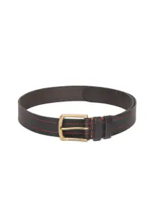 United Colors of Benetton United Colors of Benetton Men Black Leather Solid Belt