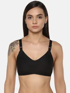 Leading Lady Concent Black Solid Non-Wired Non Padded T-shirt Bra