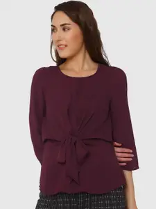 Vero Moda Women Purple Solid RegularTop