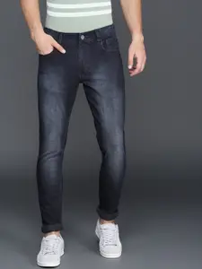 WROGN Men Blue Slim Fit Mid-Rise Clean Look Stretchable Jeans