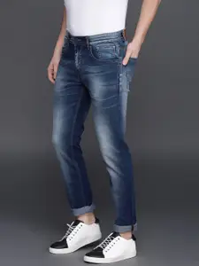 WROGN Men Blue Skinny Fit Mid-Rise Clean Look Stretchable Jeans