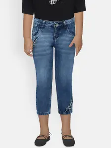 Gini and Jony Girls Blue Mid-Rise Clean Look Denim Jeans