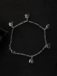 Carlton London 925 Sterling Silver Charm Bracelet