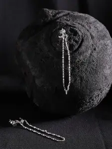 Carlton London 925 Sterling Silver Anchor-Shaped Drop Earrings