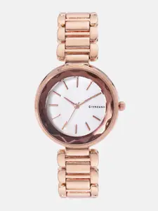 GIORDANO Women White Analogue Watch F2116-33