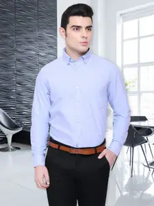 Southbay Men Blue Smart Slim Fit Solid Formal Shirt