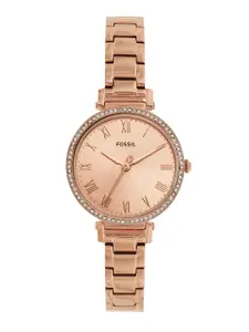 Fossil Women Rose Gold Analogue Watch ES4447