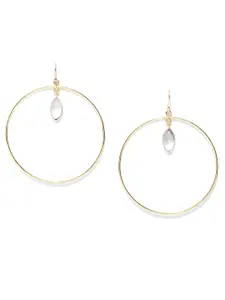 Blueberry Gold-Plated Handcrafted Circular Drop Earrings