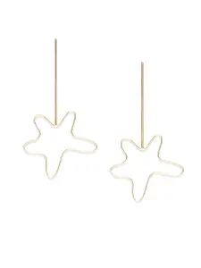 Blueberry Gold-Plated Star-Shaped Drop Earrings