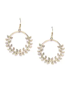 Blueberry Gold-Plated Circular Drop Earrings