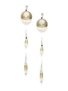 Blueberry Set of 3 Gold-Plated Drop Earring