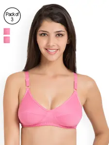 Souminie Pack of 3 Non Padded Soft-Fit Cotton Bras SLY935-3PC