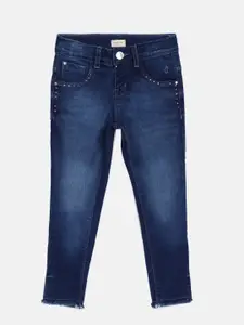 Gini and Jony Girls Blue Skinny Fit Mid-Rise Clean Look Stretchable Jeans