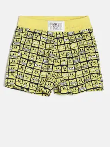 Palm Tree Boys Yellow Printed Shorts