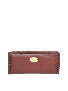Hidesign Women Maroon Solid Leather Two Fold Wallet