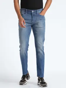 Flying Machine Men Blue MJ Mankle Tapered Fit Mid-Rise Clean Look Stretchable Jeans