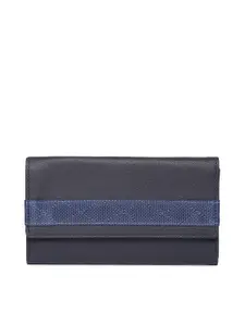 Baggit Women Navy Blue Solid Two Fold Wallet