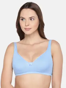 Inner Sense Sky Blue Organic Cotton Antimicrobial Sustainable Seamless Side Support Bra ISB057