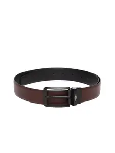INVICTUS Men Black & Brown Solid Reversible Leather Belt