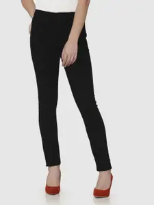 Vero Moda Women Black Skinny Fit High-Rise Clean Look Stretchable Jeans