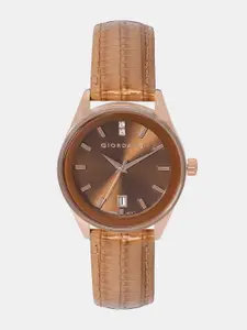 GIORDANO Women Bronze-Toned Analogue Watch 2962-03